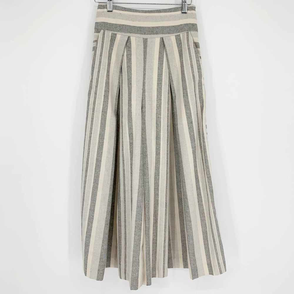 Sheike I Flax Blend Striped Culottes, Sz 6
